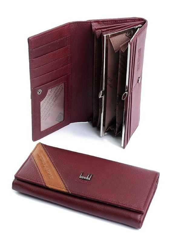 Жіночий шкіряний гаманець червоний No Brand (292920406)