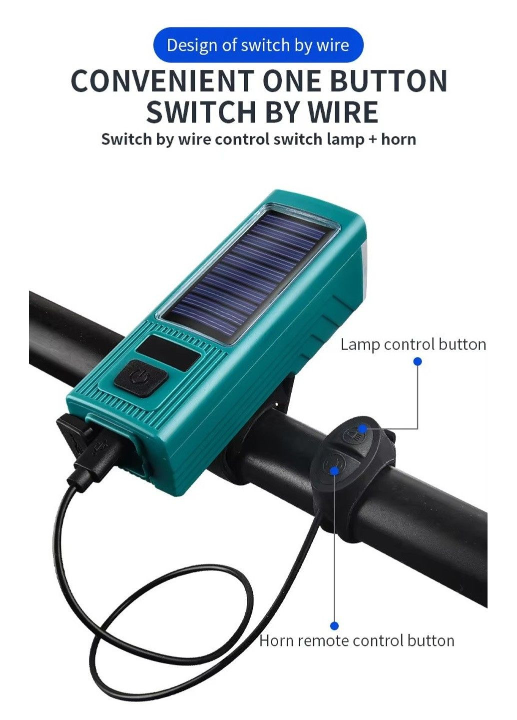 Фара передня FY-335 на кермо, червоний No Brand (359456143)
