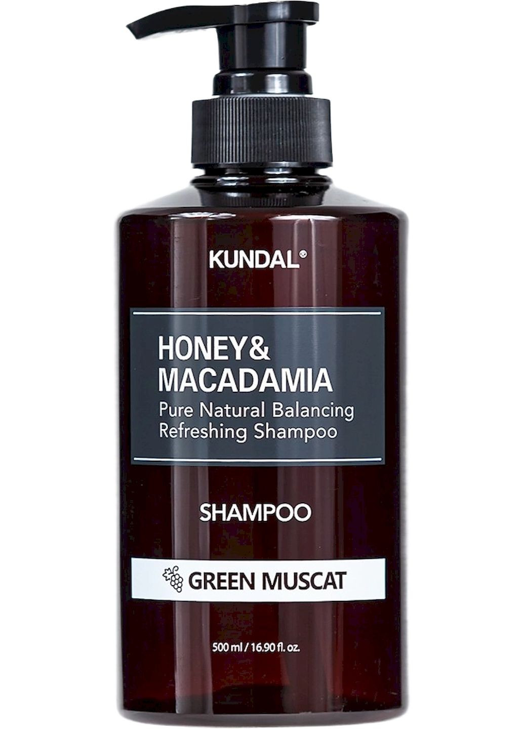 Бессульфатный шампунь Honey & Macadamia Nature Shampoo Green Muscat аромат зеленого винограда с мускусом, 500 мл Kundal (292794997)