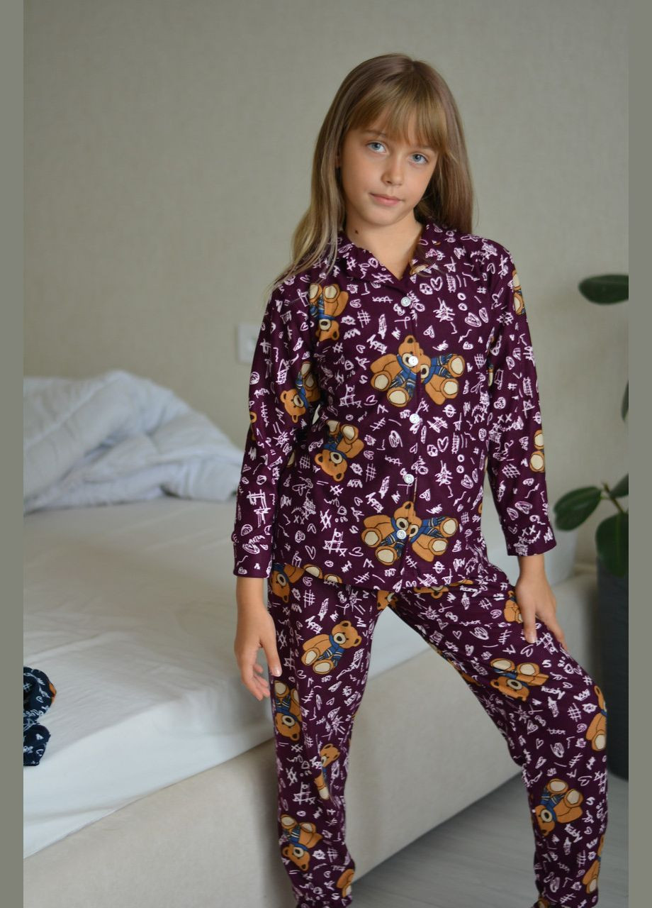 Бордова зимня пижама кофта + брюки SNS