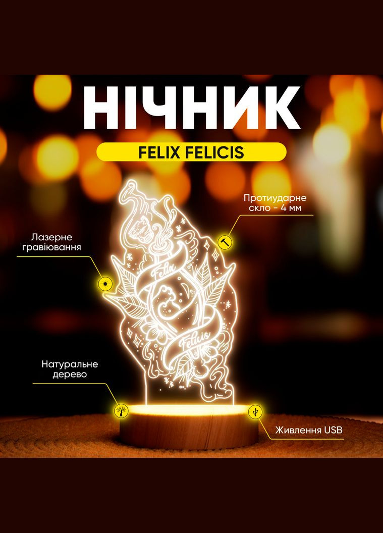 Світильник-нічник від USB "Felix Felicis" Lampic (308250619)