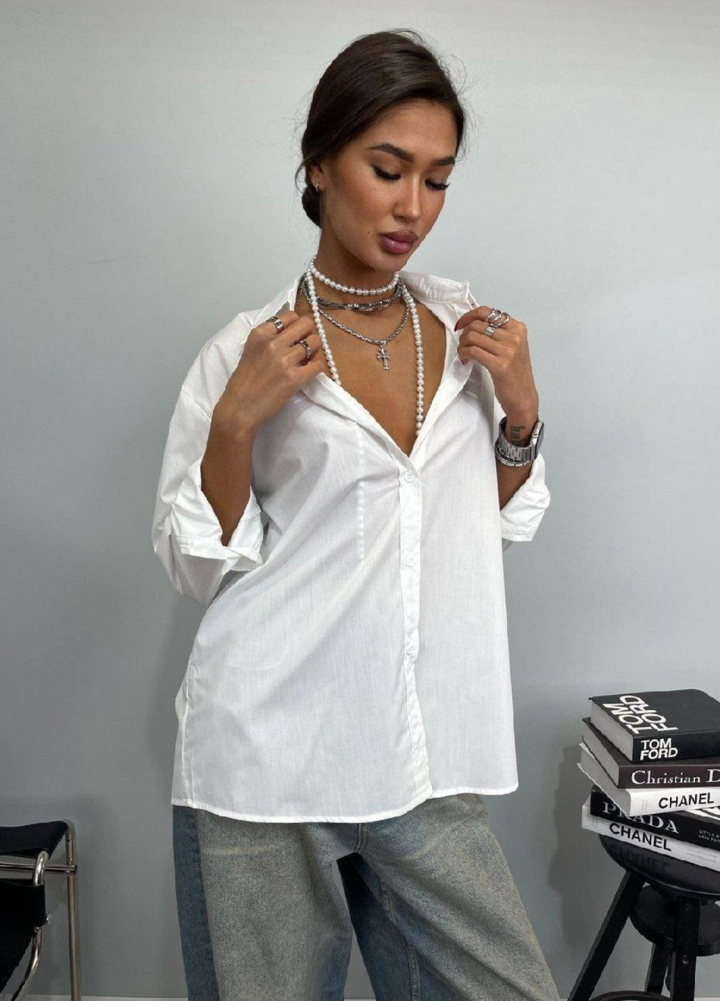 Базова сорочка вільного крою Tik-Tak (337514353)