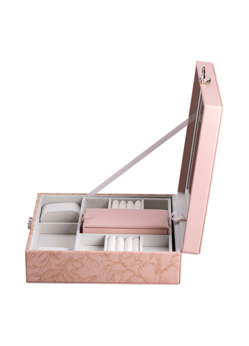 Ящик-органайзер для украшений с замком 25х25х8,5 см, Yiwu (328602953)