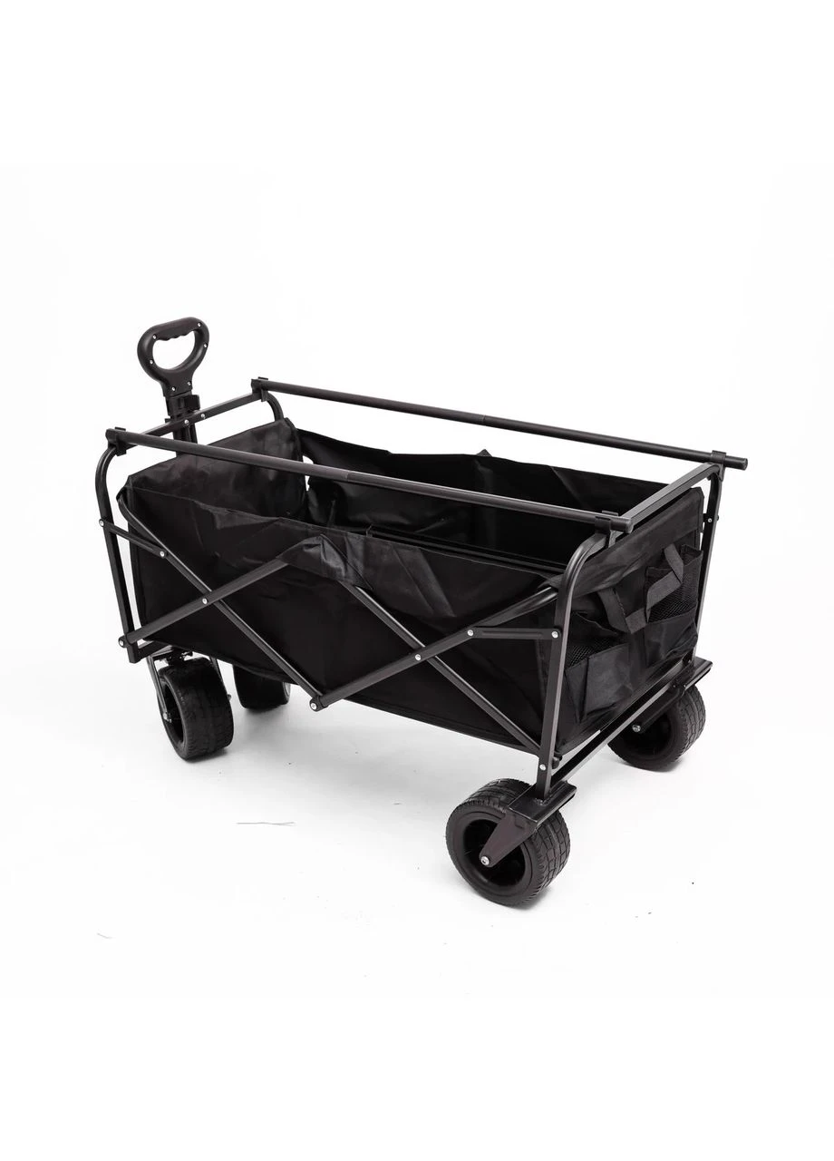Садова тележка складна 90х53х60 см Оксфорд 600D чорна No Brand (400975998)
