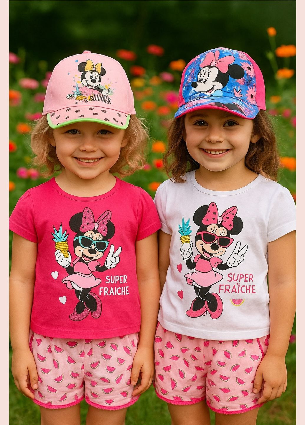 Малиновый летний костюм minnie mouse (минни маус) ue20031 Disney Костюм