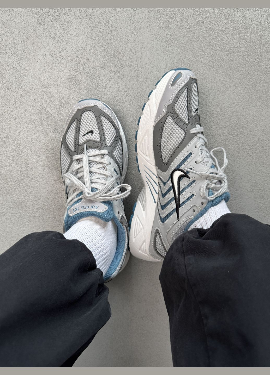 Сірі Осінні кросівки чоловічі nike air pegasus 2k5 grey | найк аір пегасус 2k5 сірі No Brand