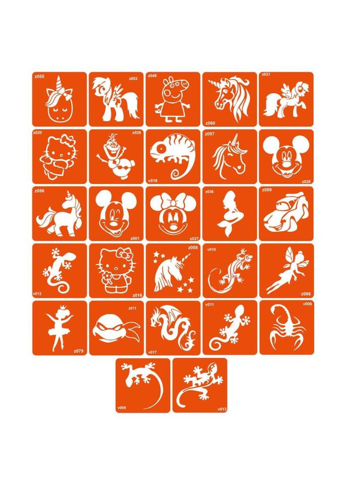 Набір для біо-тату "Для дітей №1 - гліттер" set-kids-1-glitter Fresh Tattoo (367970644)