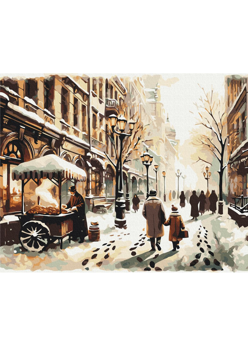 Картина за номерам Зимове місто 40х50 см BS53844 Brushme (369513359)