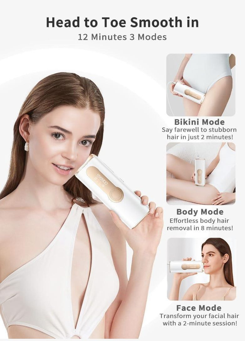 Фотоэпилятор профессиональный IPL 999999 с ледяным охлаждением HR/RA/SC 3 в1 интенсивность 9 уровней No Brand (331738257)