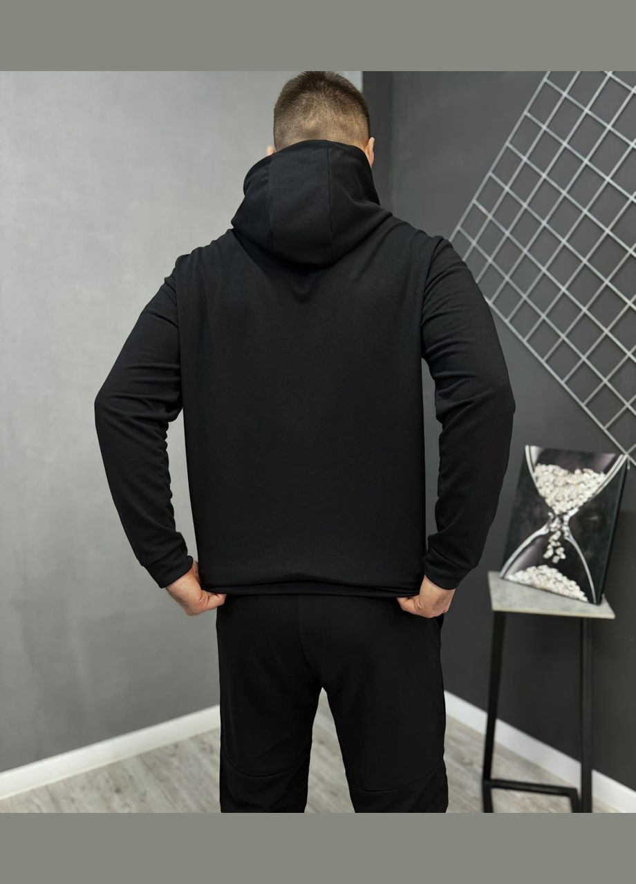 Чорний демісезонний демісезонний спортивний костюм запоріжжя чорний худі + штани (двонитка) Vakko