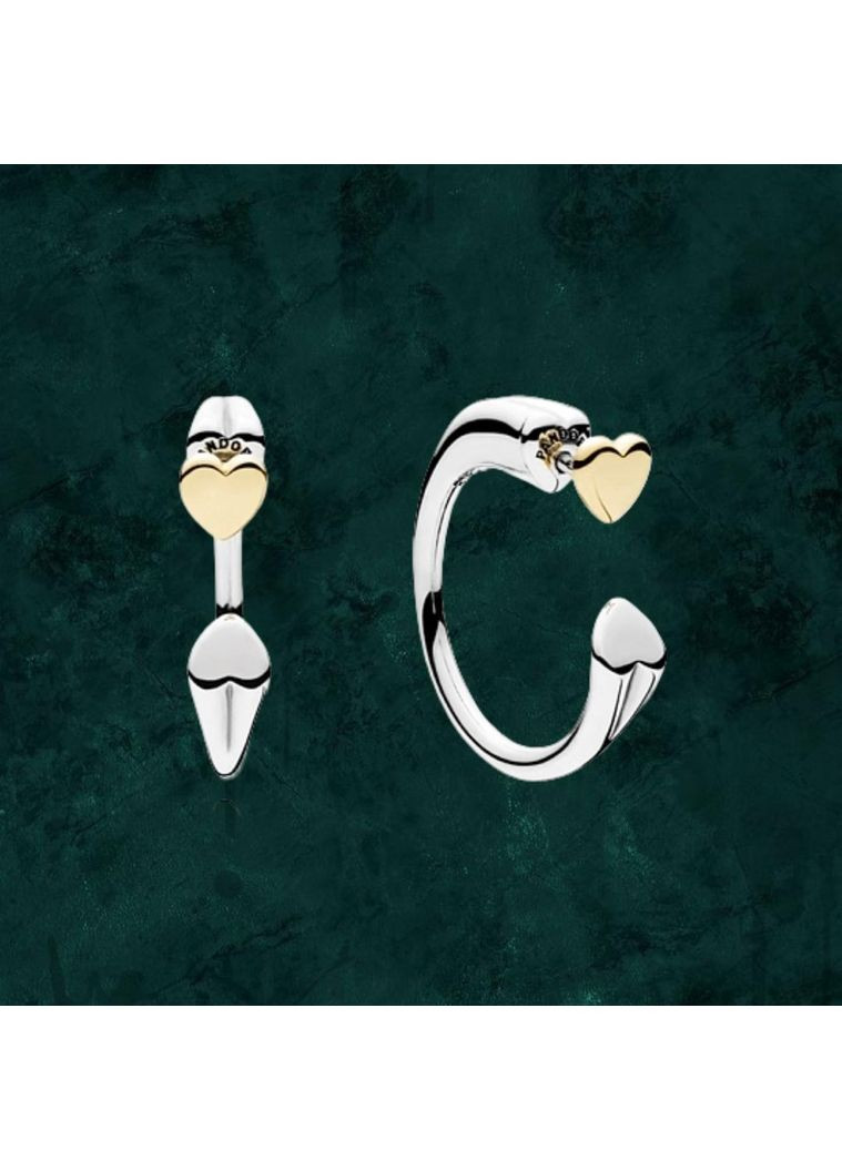 Срібні сережки «Серця» Pandora (Пандора) 296576 No Brand (363028361)