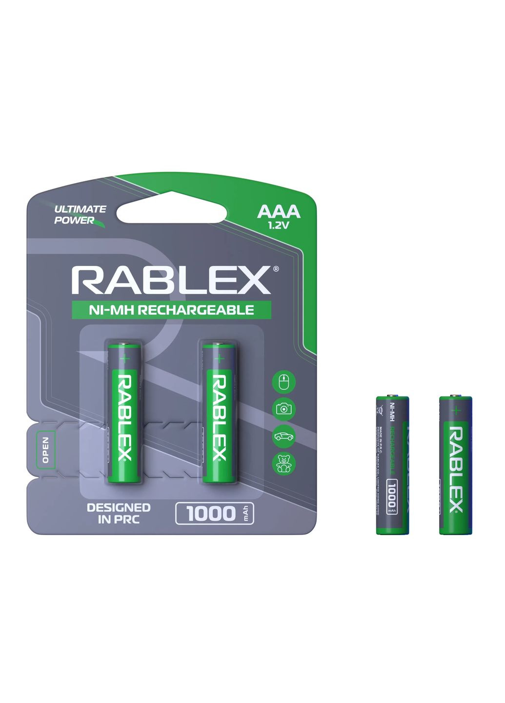 Акумулятор HR03/AAA 1000mAh, на блістері 2шт (ціна за 2шт) Rablex (335059414)