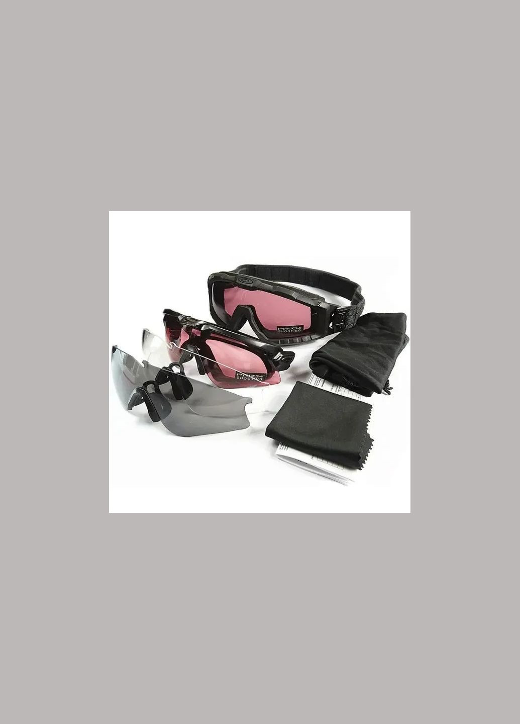 Защитные очки и маска 2 в 1 тактические Si M Frame black Oakley (329741409)