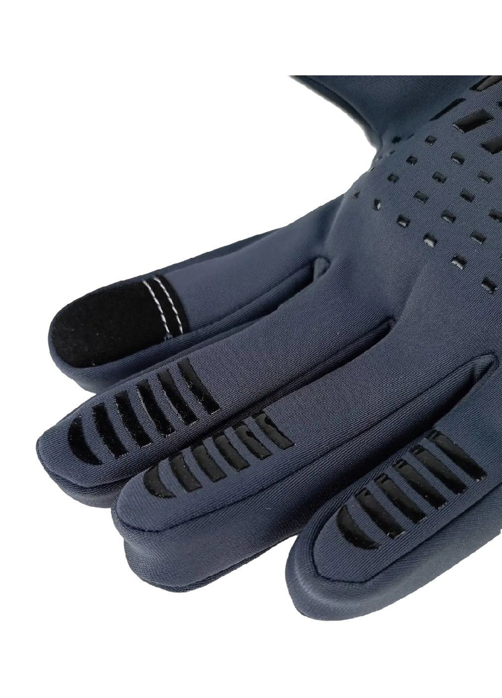 Рукавички із сенсорним нековзним покриттям світловідбивним елементом із водовідштовхувального матеріалу (478329-Prob) Сірі L Unbranded (304140636)