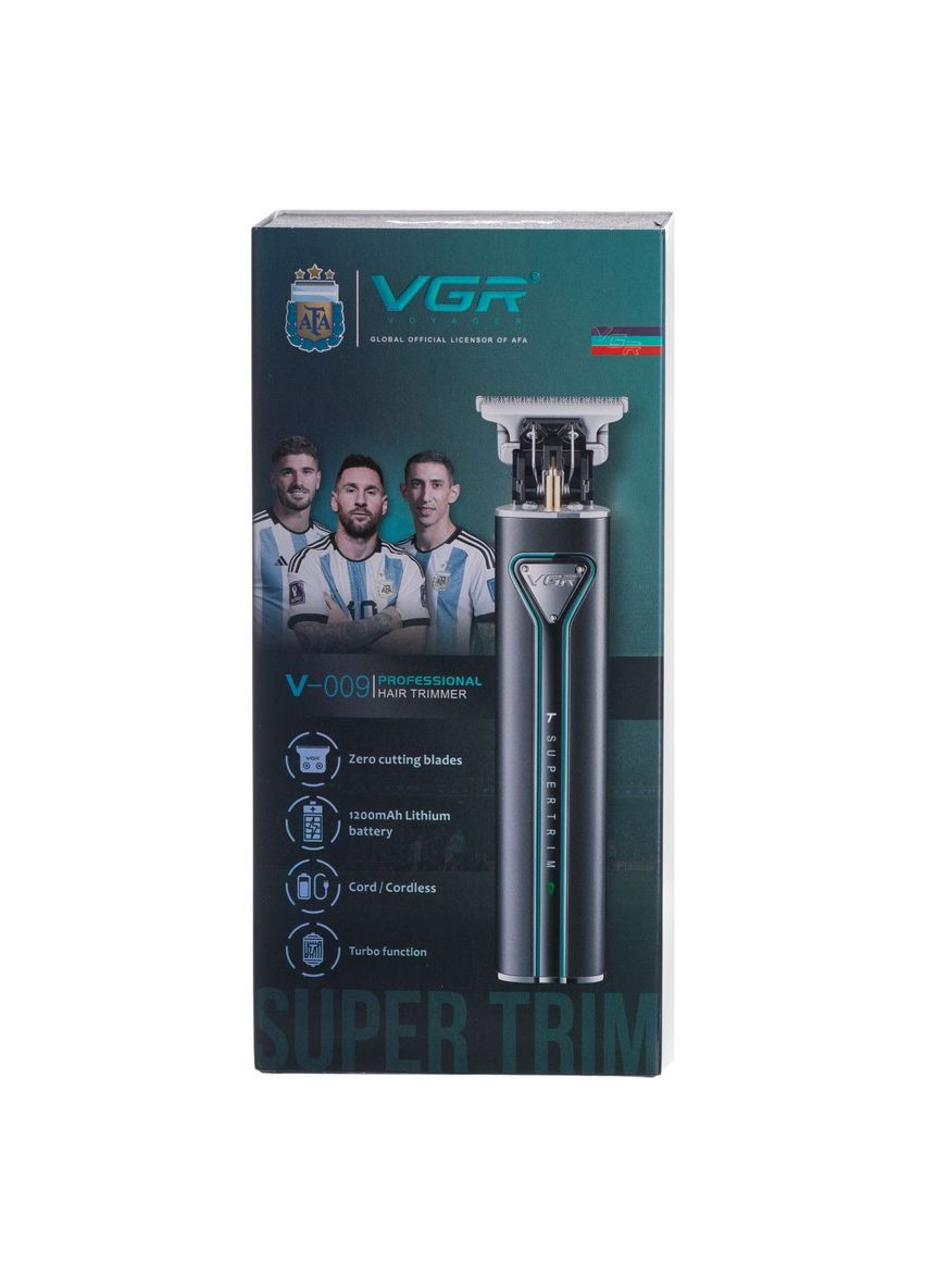 Триммер для стрижки аккумуляторный V-009 с турборежимом, VGR (358650228)