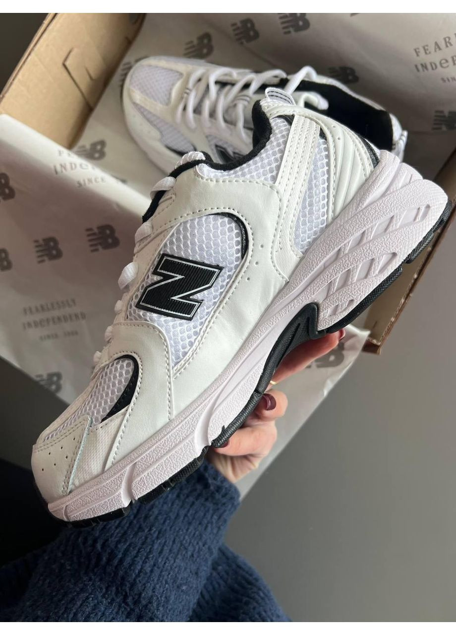 КРОСІВКИ ЖІНОЧІ NEW BALANCE 530 FUR WHITE BLACK НЬЮ БЕЛАНС 530 No Brand чорні демісезони (367174330)