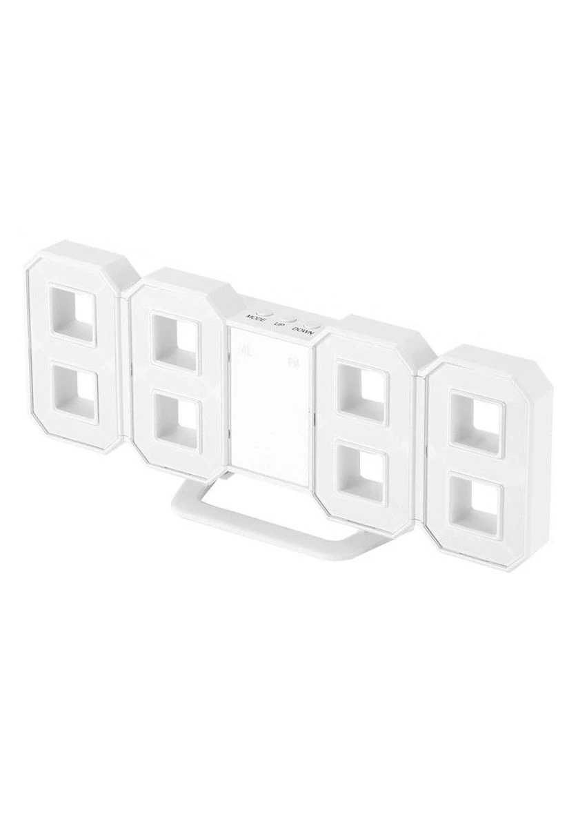 Годинники настільні електронні RIAS LY-1089 LED з будильником та термометром Blue Ligh White (3_02672) No Brand (395875862)