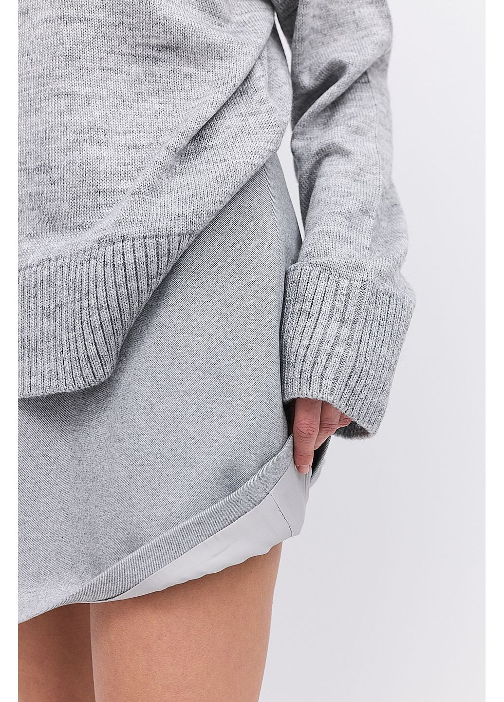 Кашемірова спідниця міні темно-сірого кольору Arjen (364967481)