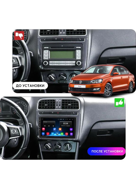 Штатная магнитола 10" для Volkswagen Polo V Рестайлинг 2014-2020 2/32Gb/ Wi-Fi Optima Вольксваген 13шт Lesko (336201085)
