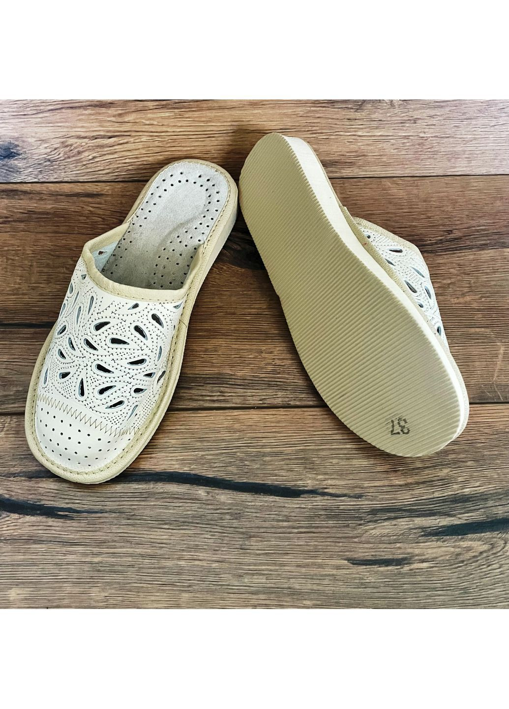 Шкіряні тапочки літні, жіночі Eluna (363267251)