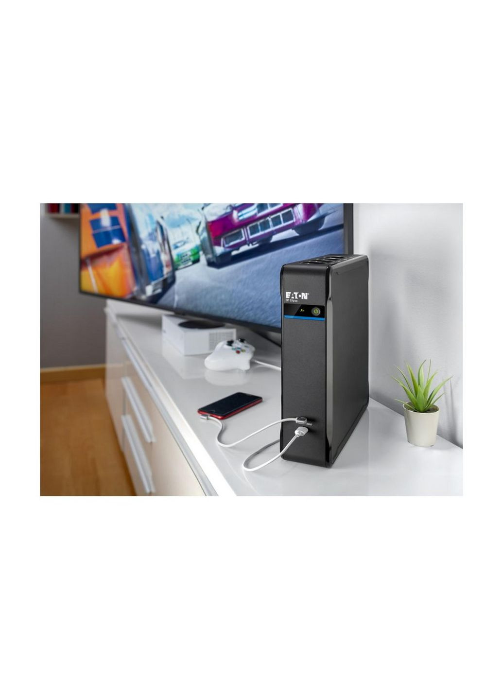 Джерело безперебійного живлення 3P Ellipse 1300VA/840W, 2xUSB charges+USB port, 4+4xSchuko EATON (368631029)