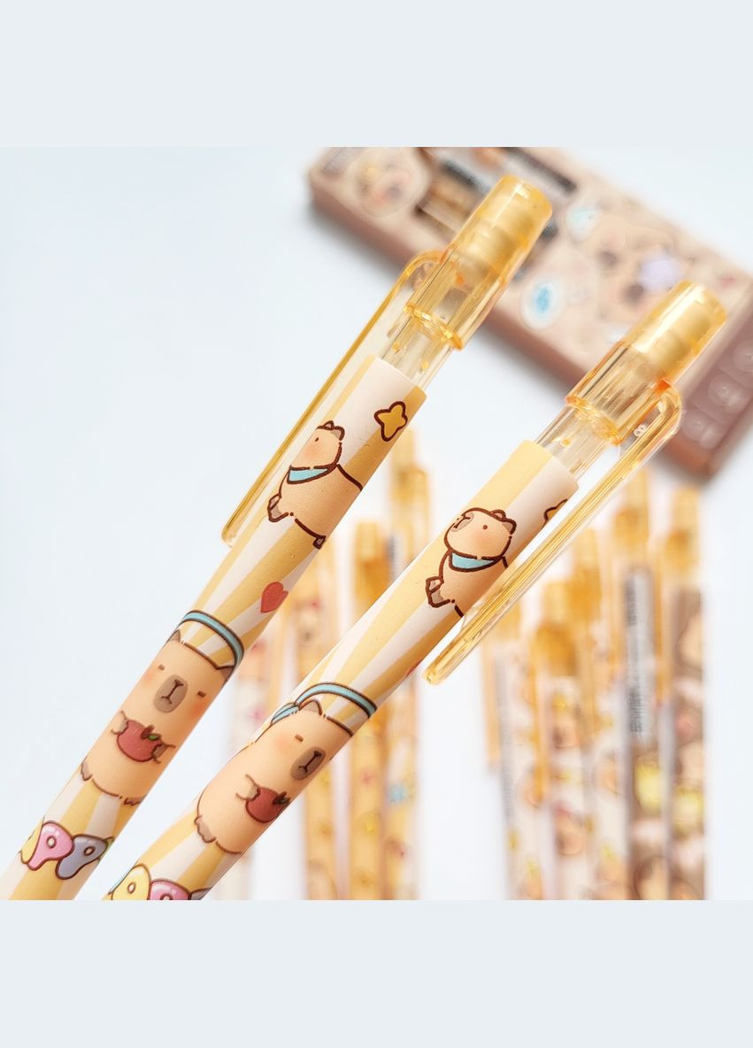 Карандаш для письма и рисования с рисунком капибары Capybara яблоко 0.5 мм No Brand (325880402)