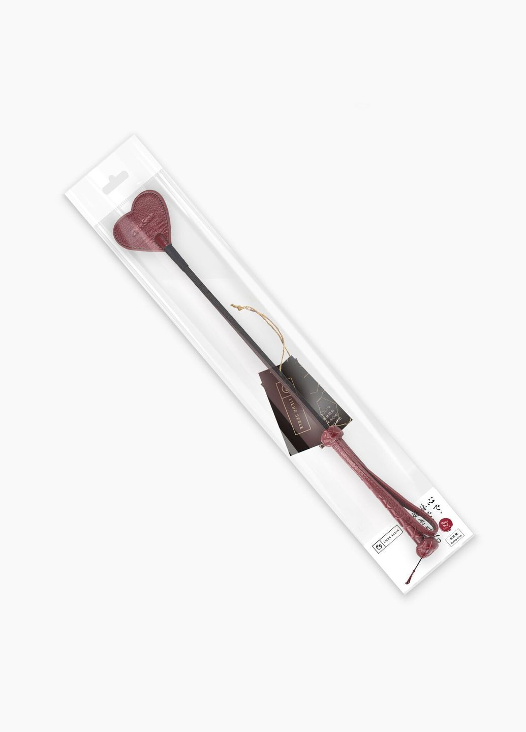 Шлепалка сердечко Wine Red Riding Crop with Heart-Shape Tip, натуральная кожа Liebe Seele (305831292)