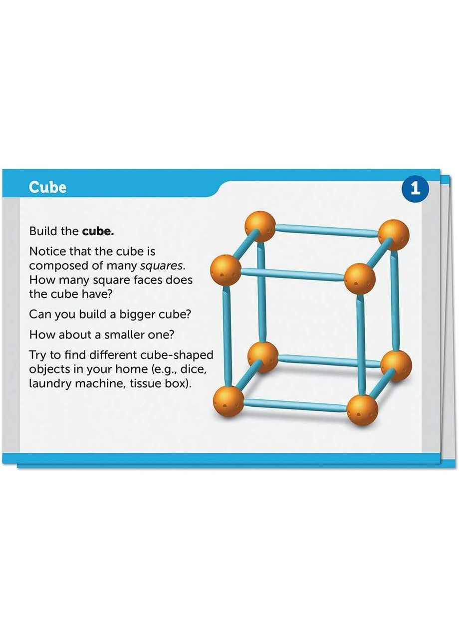 Развивающий конструктор "Геометрические фигуры" (58 предметов) STEM Explorers Geomakers Learning Resources (338426029)