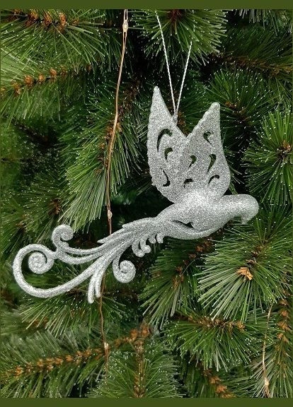 Прикраса декоративна "Пташка", срібна, 9*2*16 см, "" House Of Seasons (329407203)