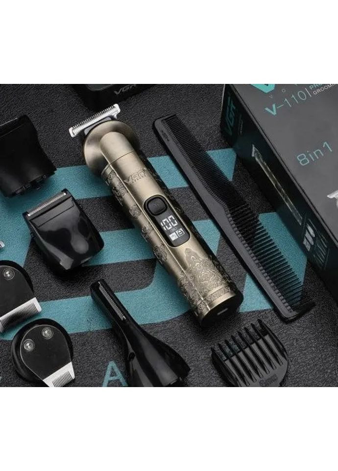 Набор VGR V-110 8в1 Professional для ухода за волосами, бородой, триммер для носа HelferHoff (367074134)