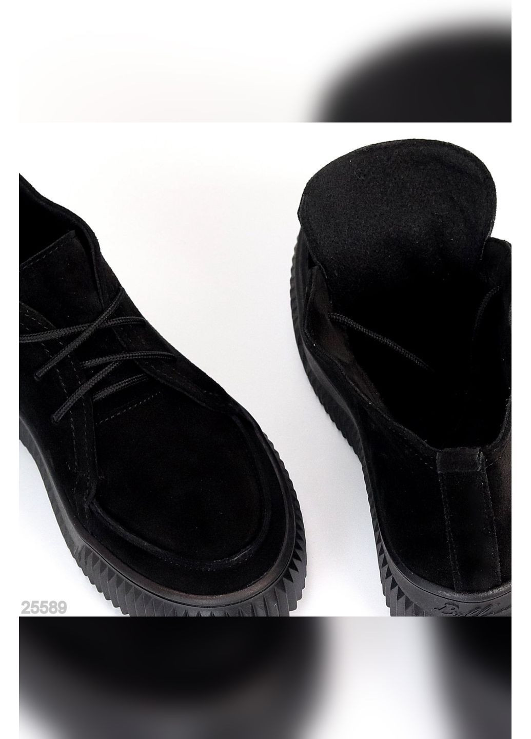 Осенние натуральные женские ботинки No Brand из натуральной замши