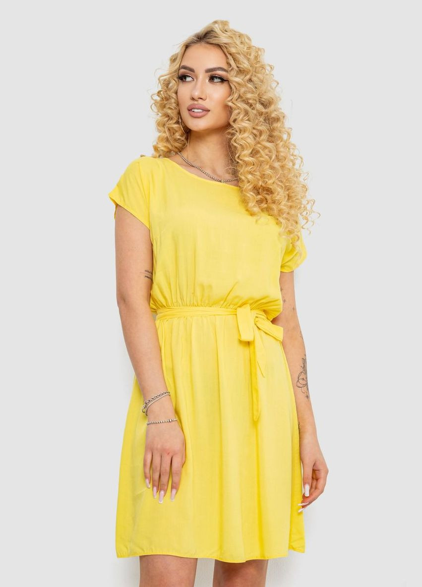 Жовтий сукня однотонна, колір салатовий, Ager