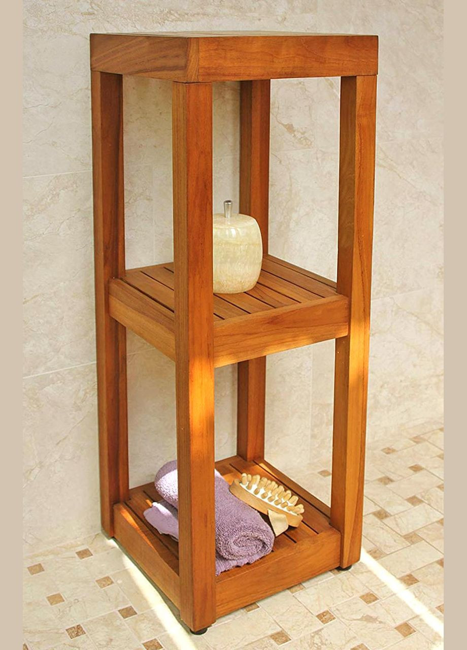Этажерка для ванной из дерева Кафр охра (ВЖТ-000204) No Brand (328210569)