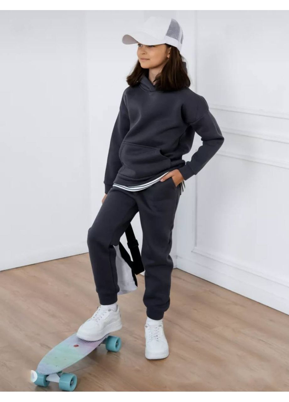 Графитовый костюм на флисе Fashion