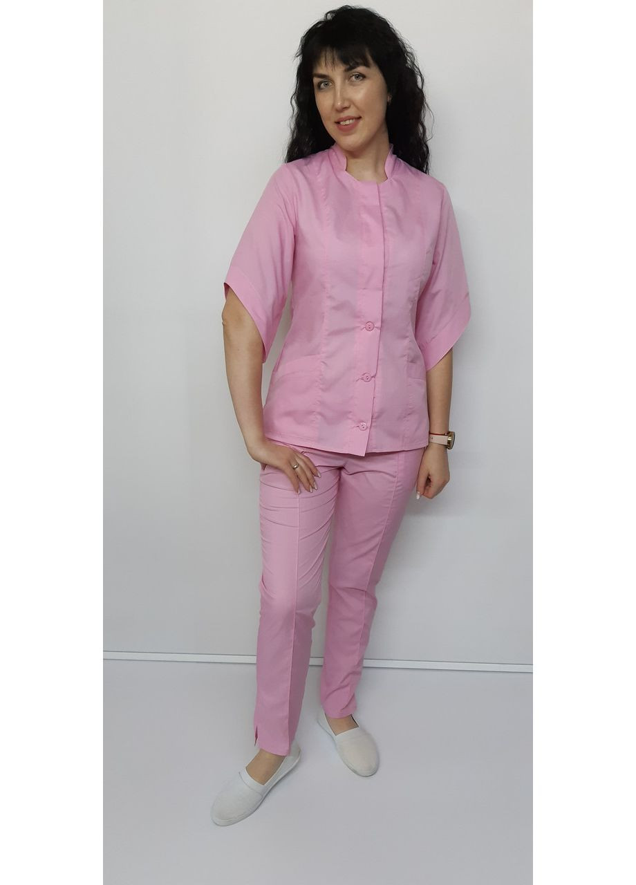Жіночий медичний костюм Стефанія бавовна 46 розмір три чверті рукав No Brand (365843268)