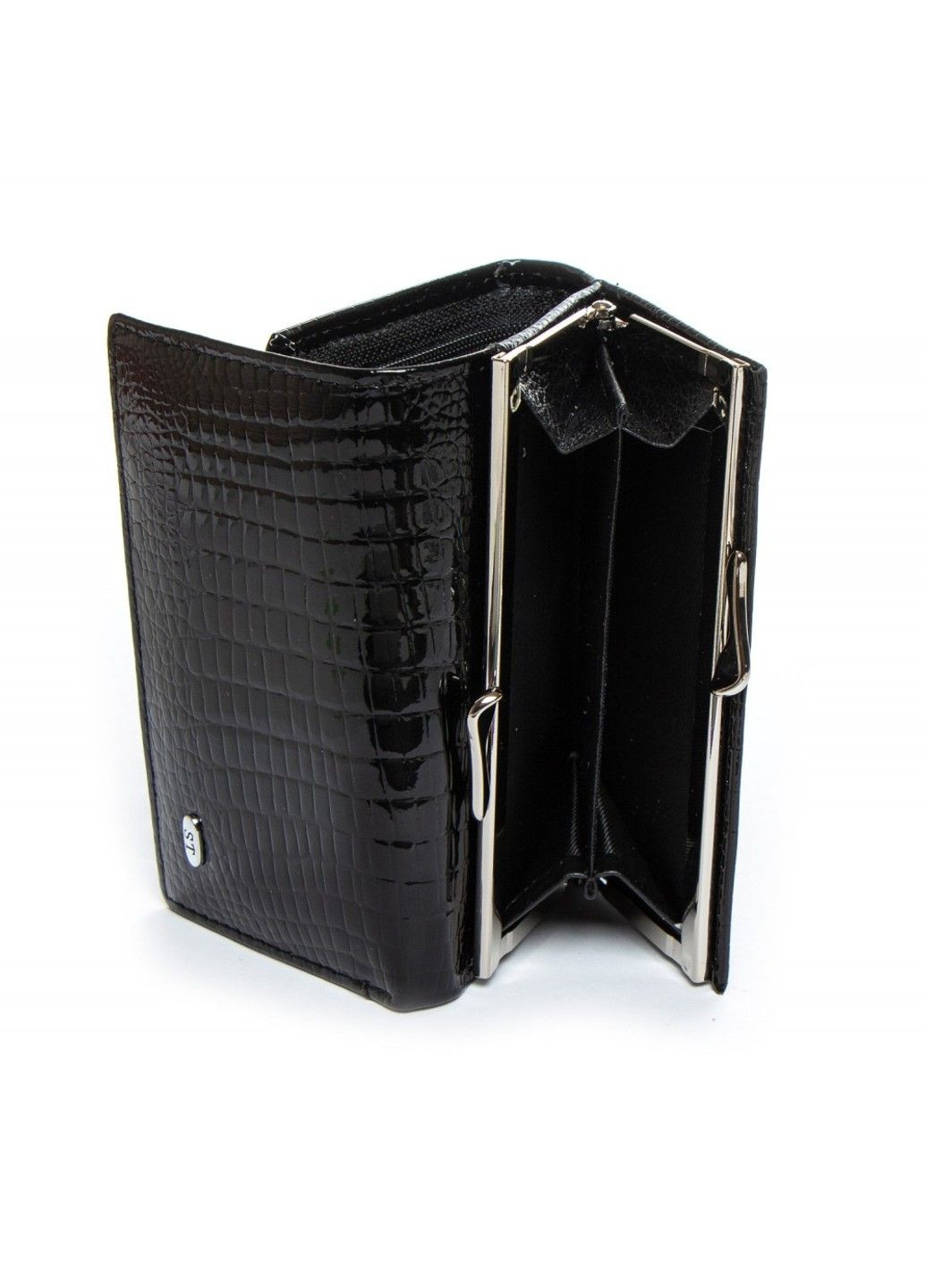 Женский кожаный лаковый кошелек W5 black Sergio Torretti (282557249)