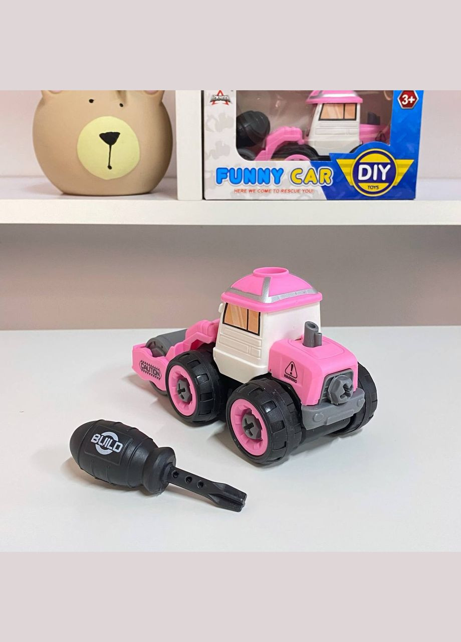 Дитяча машинка-конструктор LY032C на шурупах, спецтехніка з викруткою Каток Limo Toy (327216947)