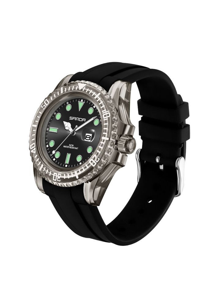 Годинники 9007 All Black кварцові жіночі з календарем та стрілками стильний наручний годинник ProDobro (367265818)