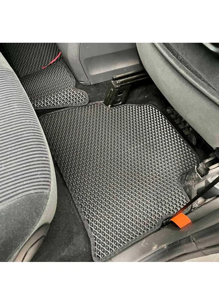 Комплект килимків до салону на Ford C-Max I (2003 - 2010) EVA/Ромб + Чорний Star-Tex (385082789)