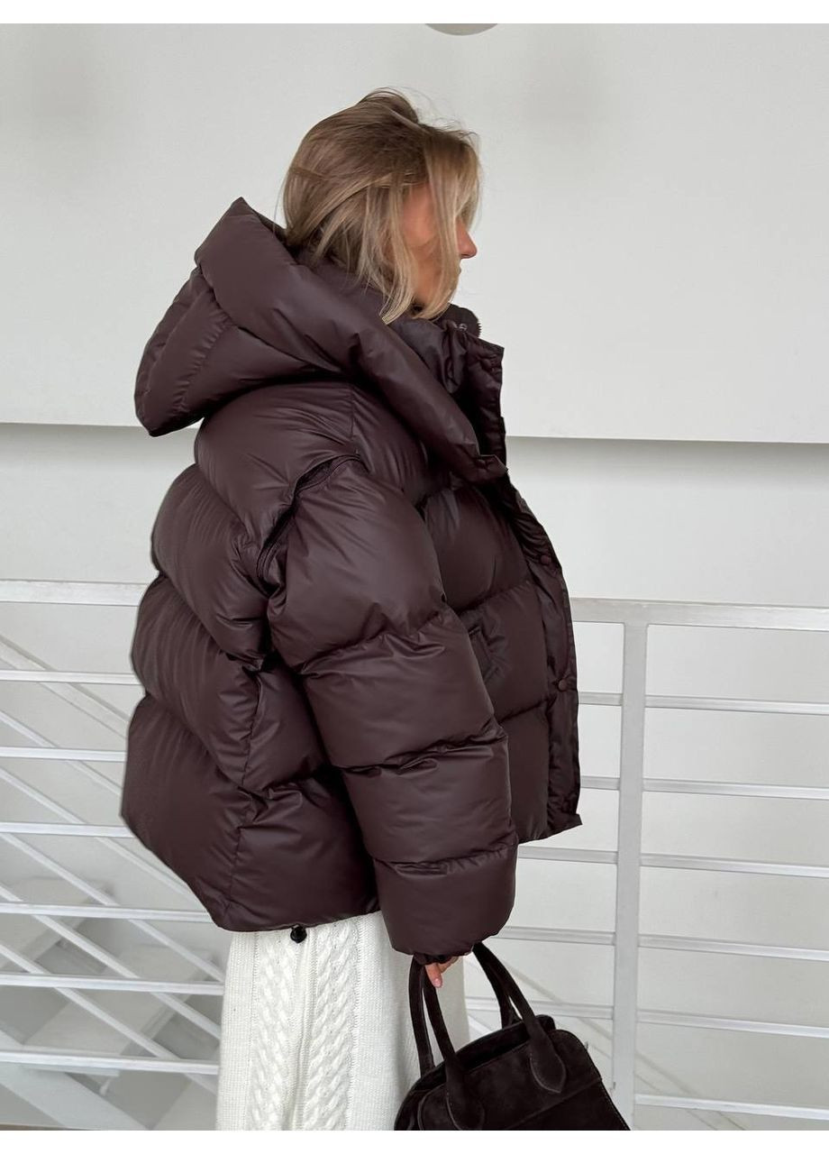 Коричневий зимній Пуховик milirud