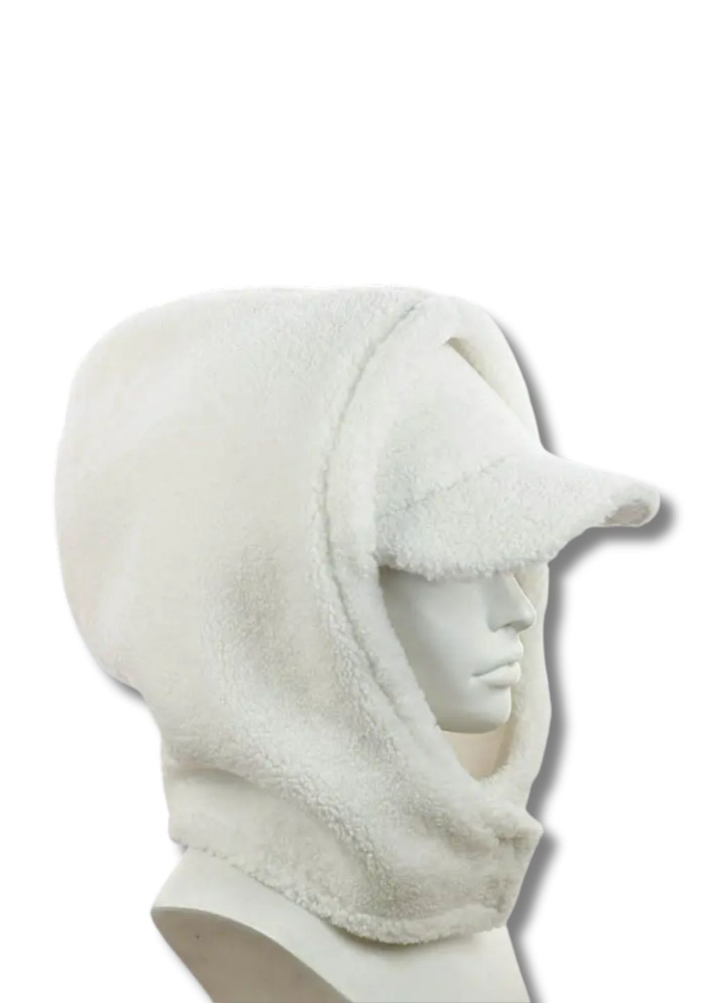 Женский зимний комплект Капор + Кепка - Тедди No Brand Зимовий комплект капор + кепка (355794047)