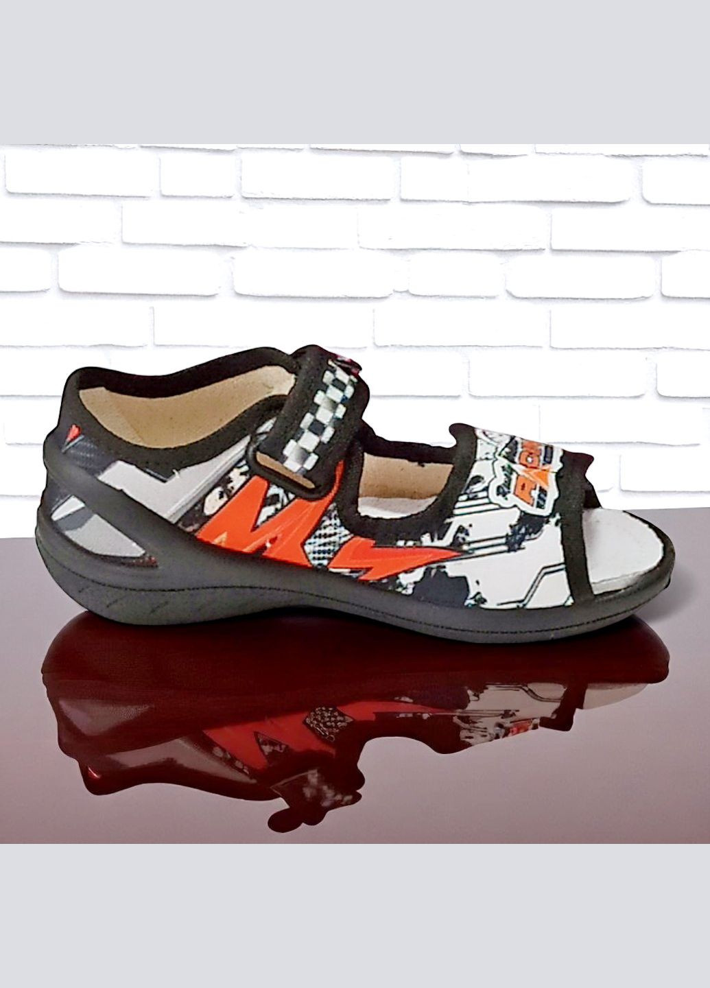 Ортопедичні відкриті тапочки капчики текстильні босоніжки на липучках валді Адам Waldi (338226287)