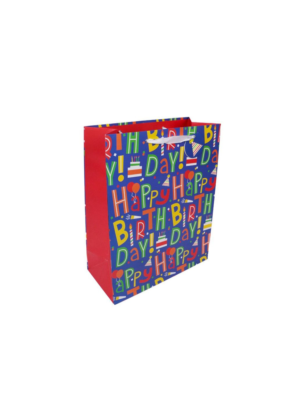 Подарунковий пакет великий Happy Birthday комбінований Melinera (285272241)