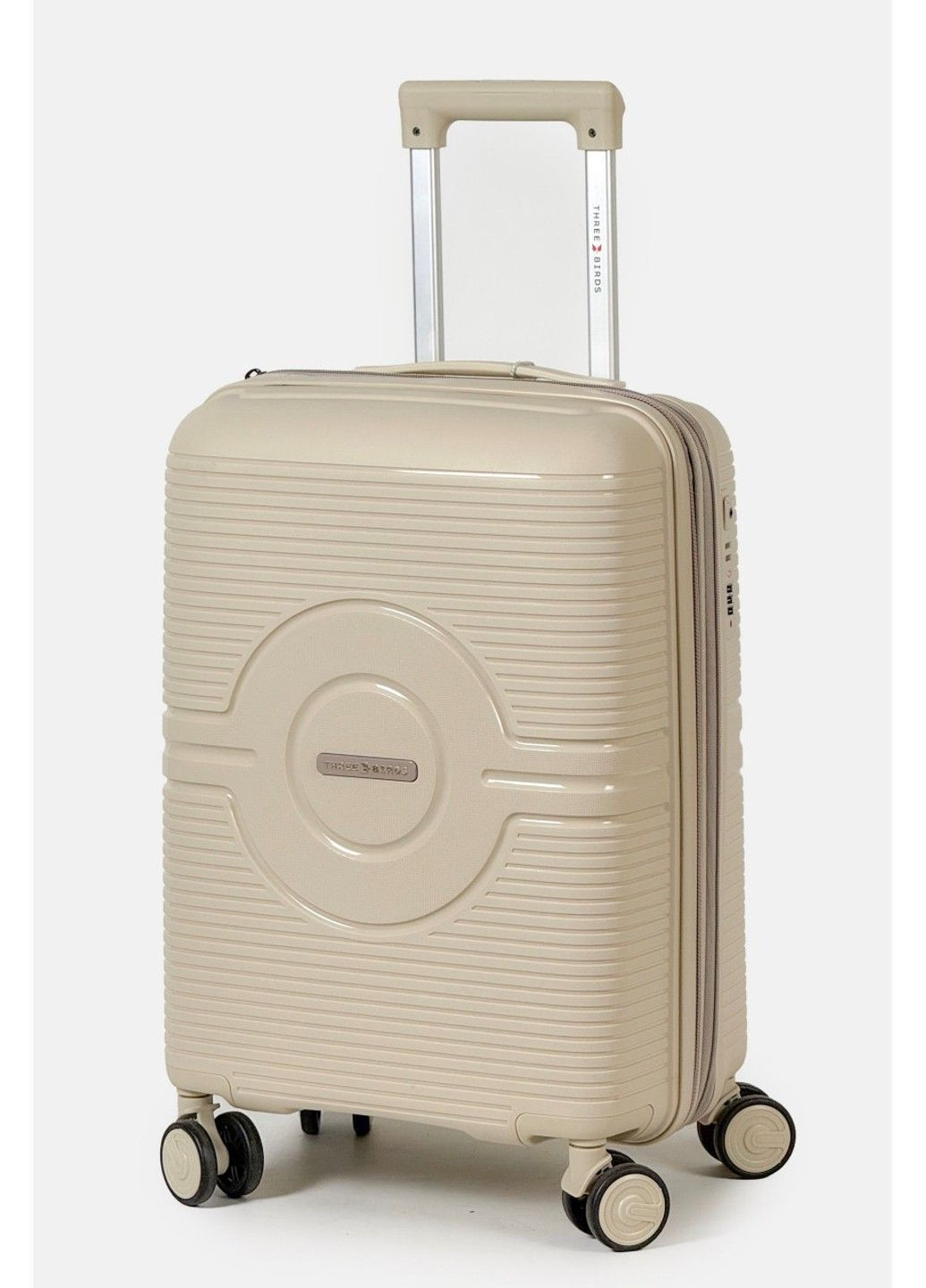 Маленький пластиковый чемодан ручная кладь 2022-28-3GR Three Birds (370944543)