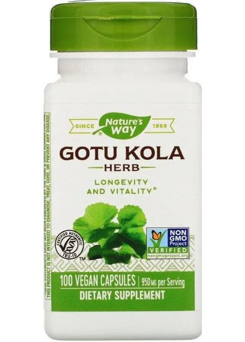 Готу кола Nature`s Way Gotu Kola Herb 950 мг 100 капc Nature's Way (357340281)
