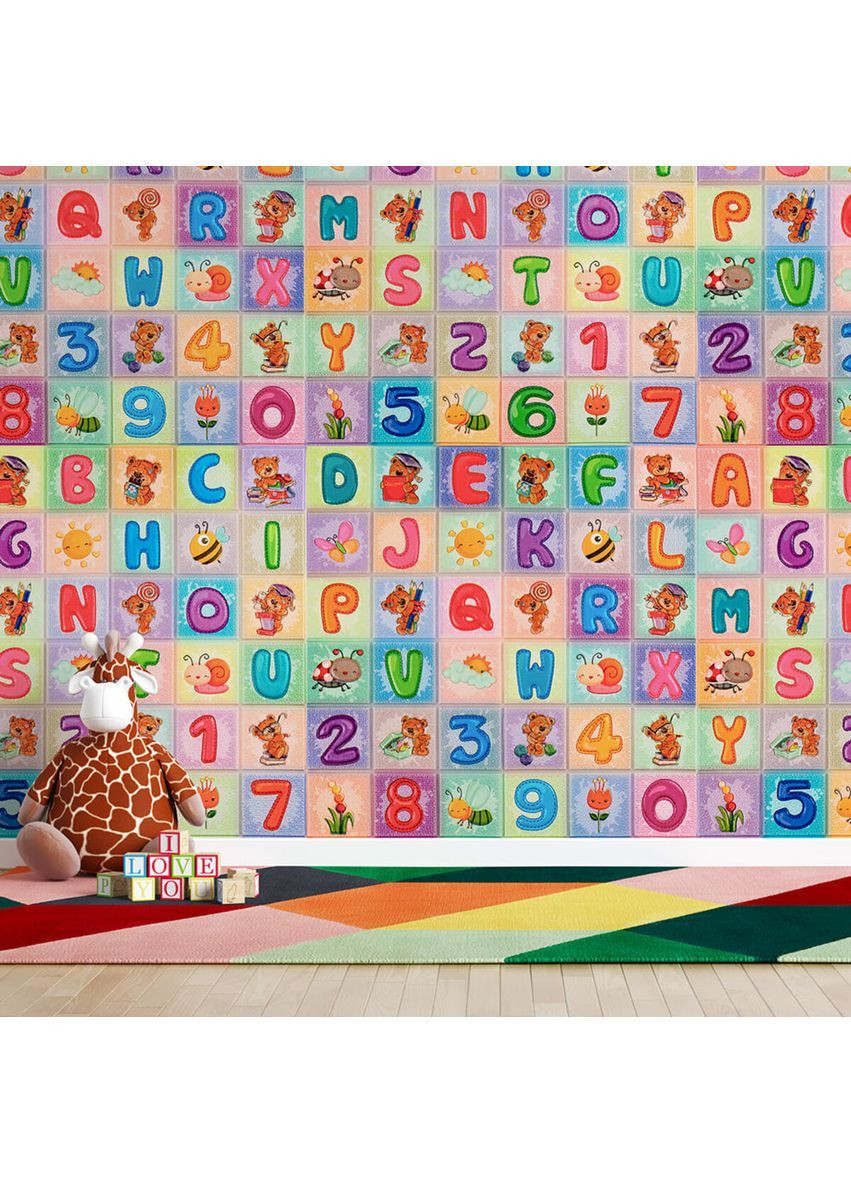 Набор панелей стеновых 3D 700х1400х4мм Алфавит No Brand (362094748)