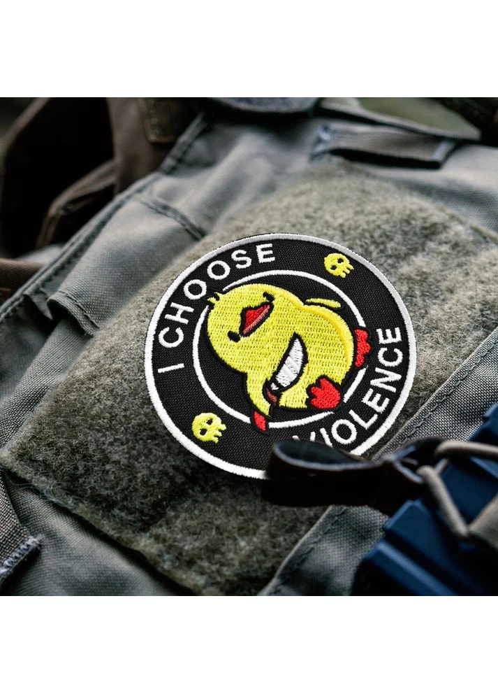 Шеврон I Choose Violence 7,6 см військова вишита аплікація, нашивка з липучкою, вишитий патч нашивка IDEIA (386252711)