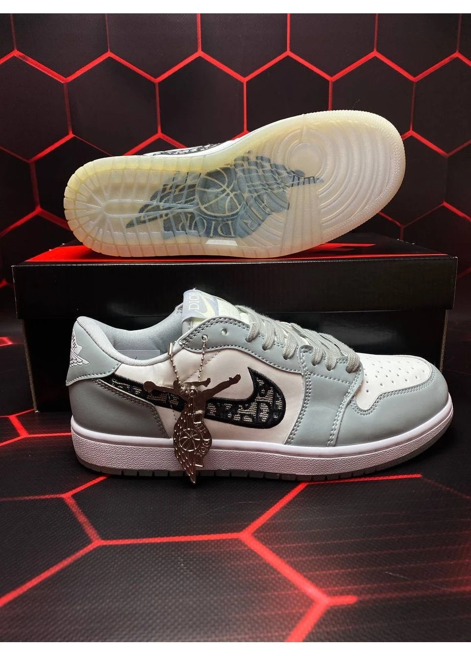Цветные демисезонные кроссовки мужские nike air jordan 1 retro x dior найк аир джордан No Brand