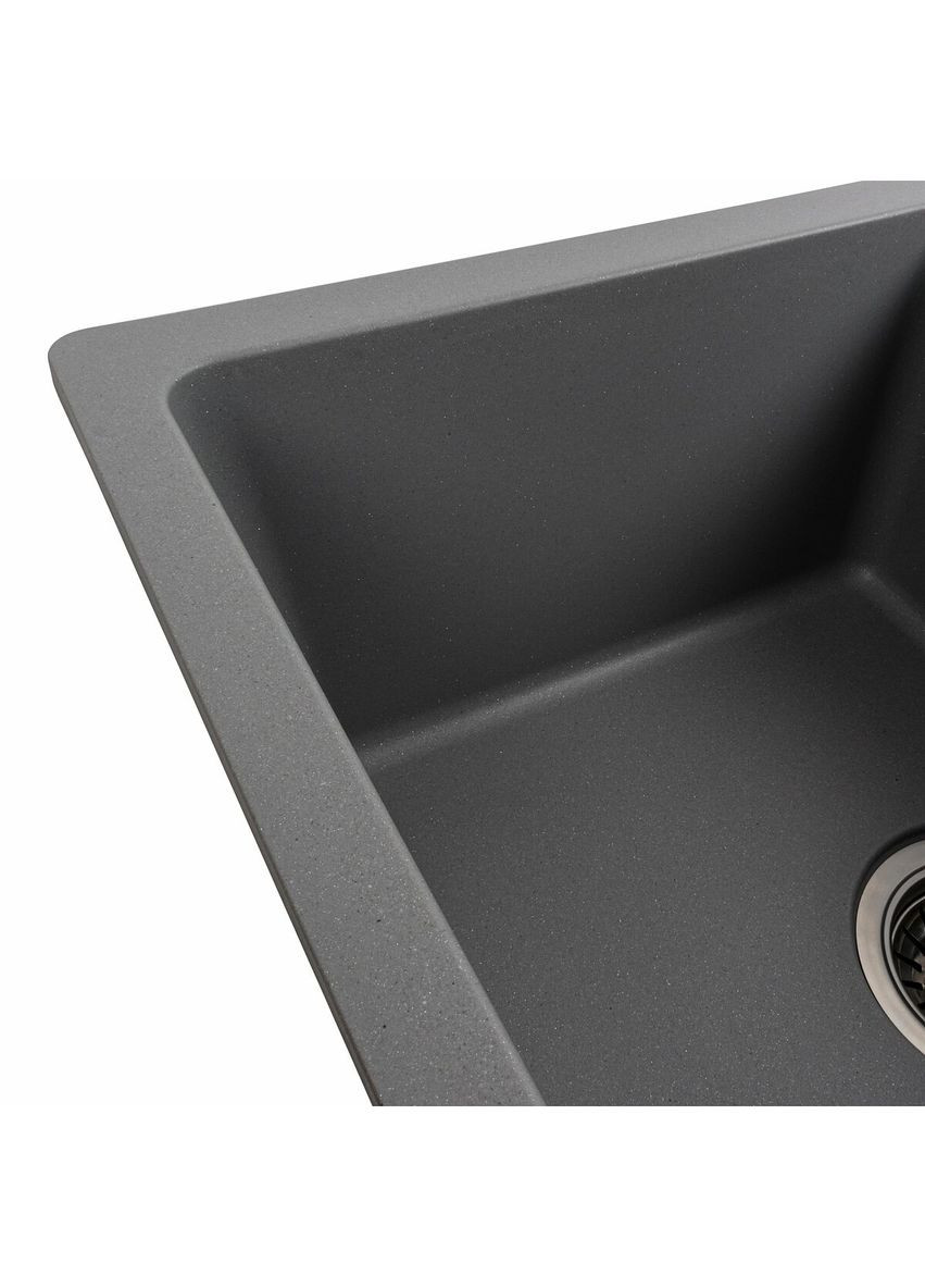 Гранитная мойка для кухни 6250 ZIRKONE матовый Серый металлик Platinum (336939288)