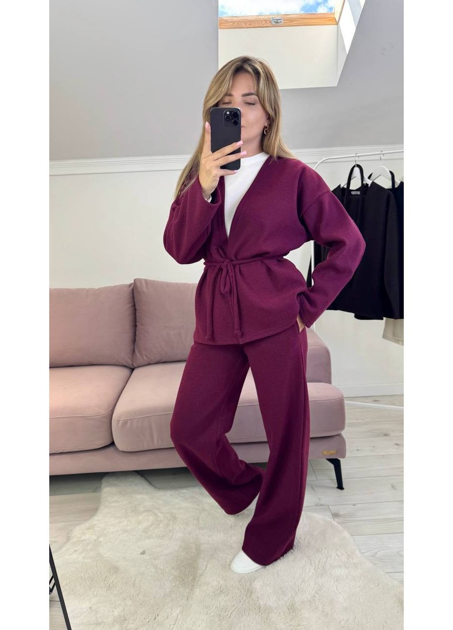 Костюм вʼязка Ангора штани вільного крою та кофта на запах Україна (362622853)
